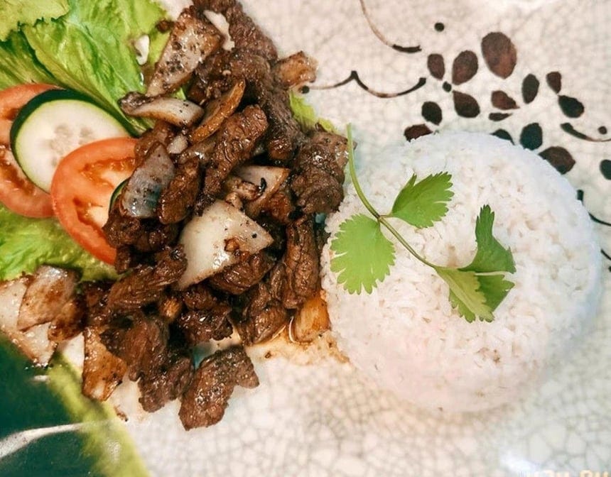42. Rice with Shaken Beef.