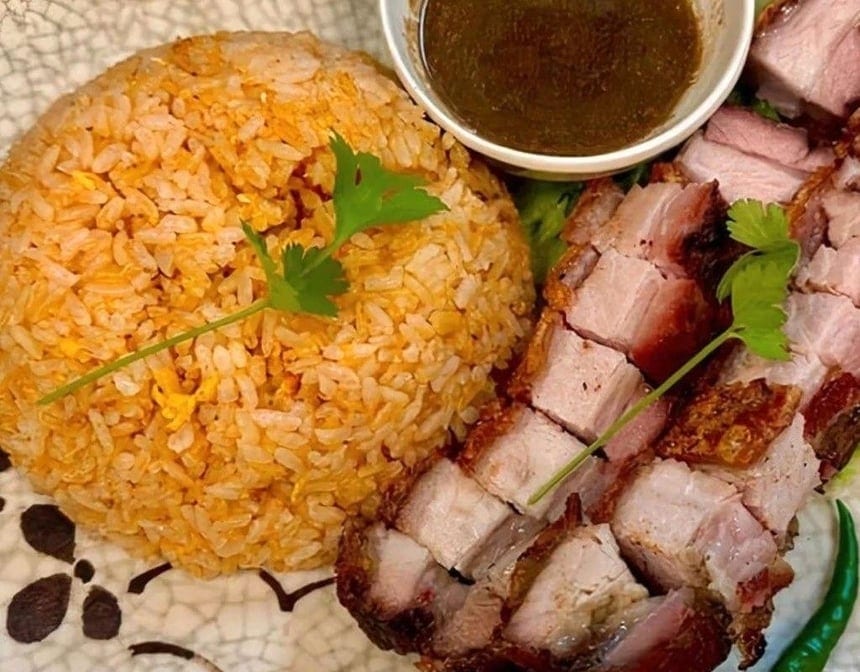 52. Roasted Pork on Fried Rice.