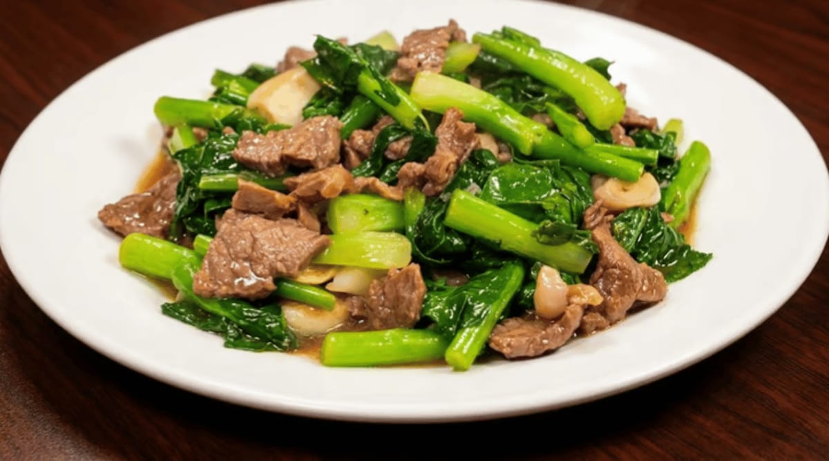 101. Beef with Chinese Broccoli.
