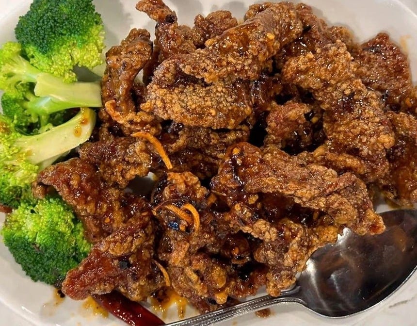 108. Orange Beef.