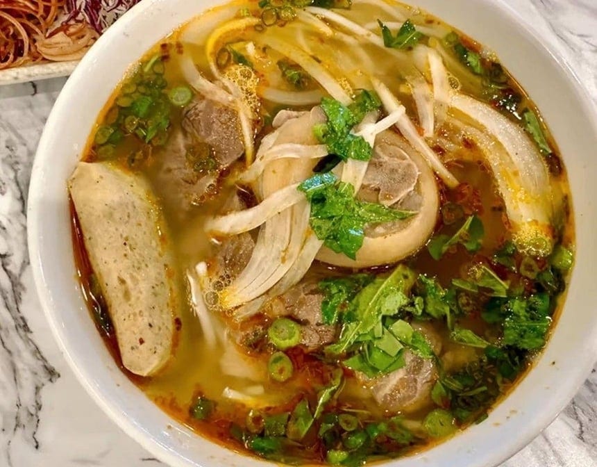 32. Lemongrass Spicy Beef Noodle Soup.