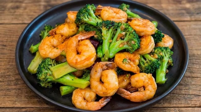 134. Shrimp with Broccoli.