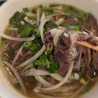 313. Pho - Beef Noodle Soup with Eye Round Steak and Meat Balls & Brisket