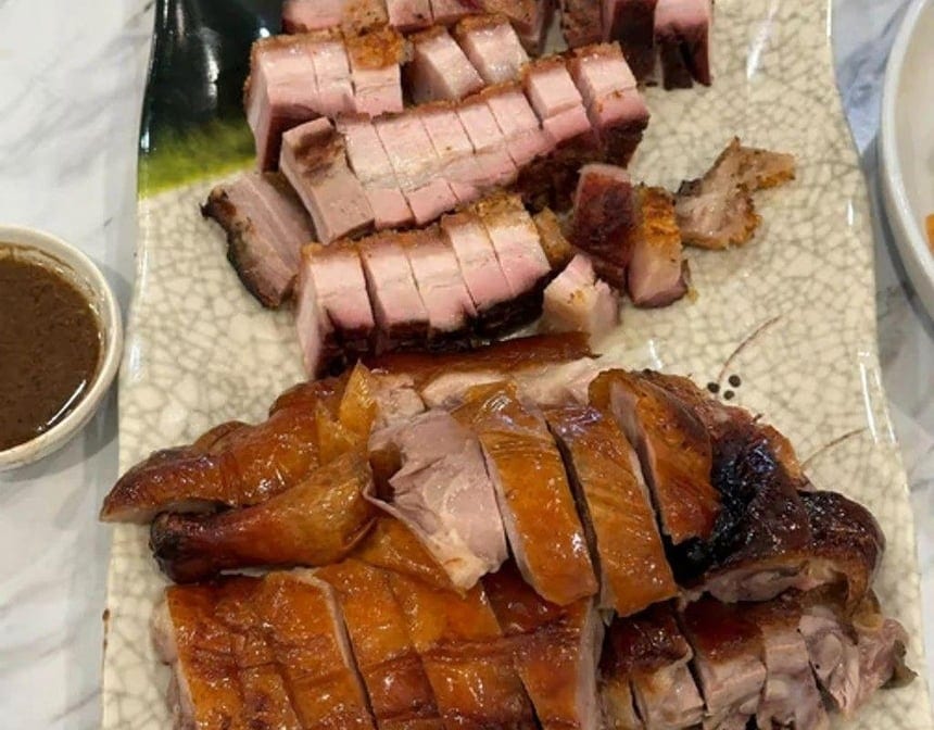 59. Roast Pork 1/2Lb + Roast Duck 1/4 (No Rice).